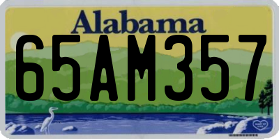 AL license plate 65AM357