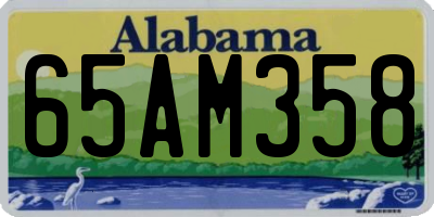 AL license plate 65AM358