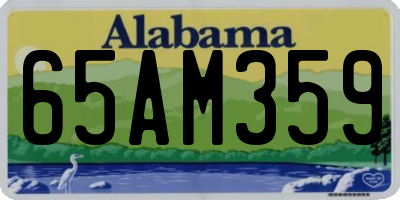 AL license plate 65AM359