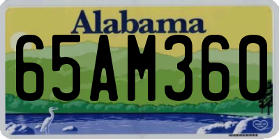 AL license plate 65AM360