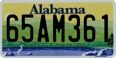 AL license plate 65AM361