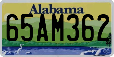 AL license plate 65AM362