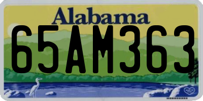 AL license plate 65AM363