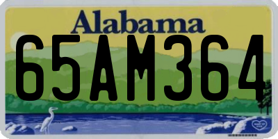 AL license plate 65AM364