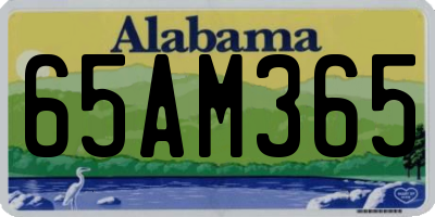 AL license plate 65AM365
