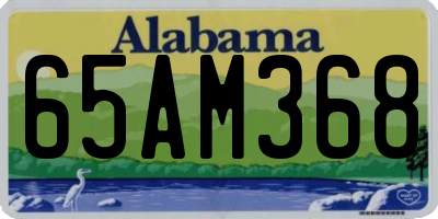 AL license plate 65AM368