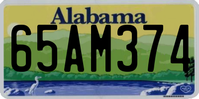 AL license plate 65AM374