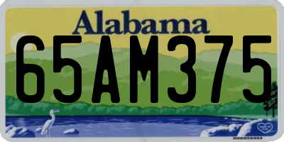 AL license plate 65AM375
