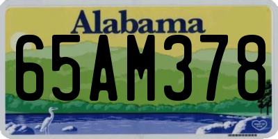 AL license plate 65AM378