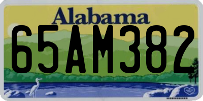 AL license plate 65AM382