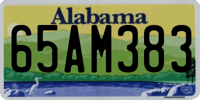AL license plate 65AM383