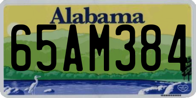 AL license plate 65AM384