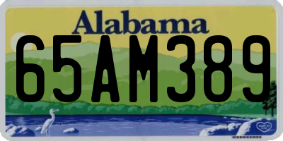 AL license plate 65AM389