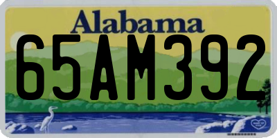 AL license plate 65AM392
