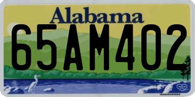 AL license plate 65AM402