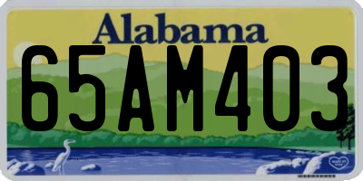 AL license plate 65AM403