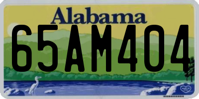 AL license plate 65AM404