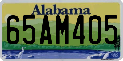 AL license plate 65AM405