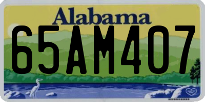 AL license plate 65AM407