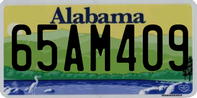 AL license plate 65AM409