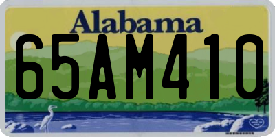 AL license plate 65AM410