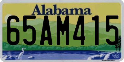 AL license plate 65AM415