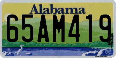 AL license plate 65AM419