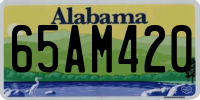 AL license plate 65AM420