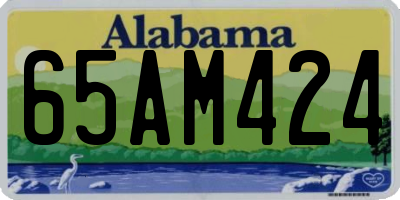 AL license plate 65AM424