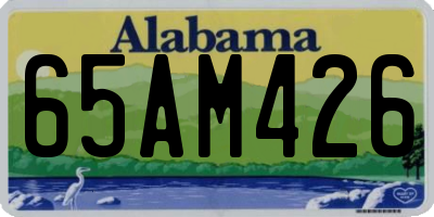 AL license plate 65AM426