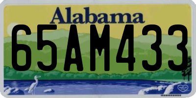 AL license plate 65AM433