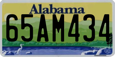 AL license plate 65AM434