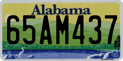 AL license plate 65AM437