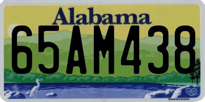 AL license plate 65AM438