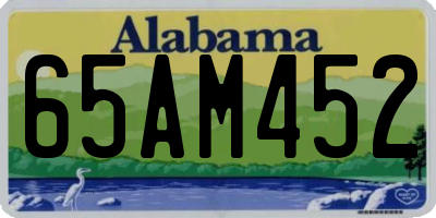 AL license plate 65AM452