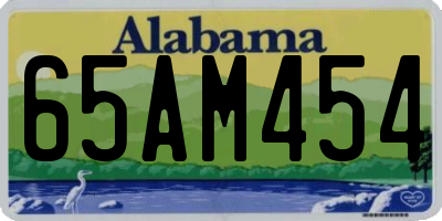 AL license plate 65AM454