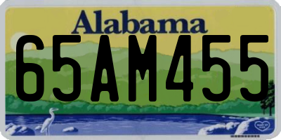 AL license plate 65AM455