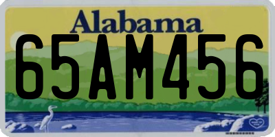 AL license plate 65AM456