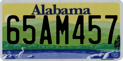 AL license plate 65AM457