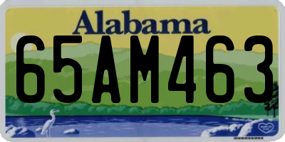 AL license plate 65AM463