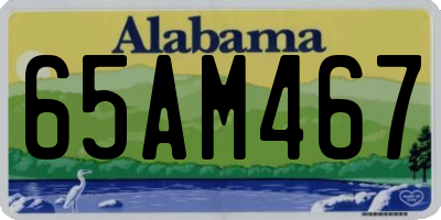AL license plate 65AM467