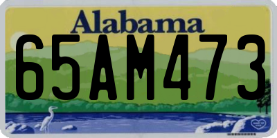 AL license plate 65AM473