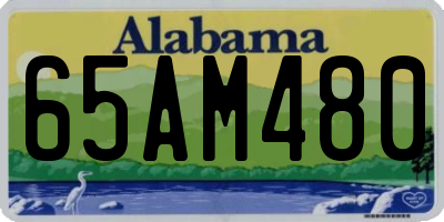 AL license plate 65AM480