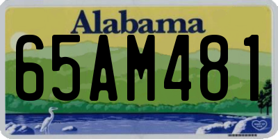 AL license plate 65AM481