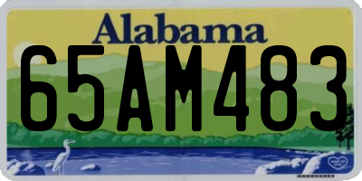AL license plate 65AM483