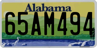 AL license plate 65AM494