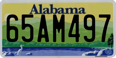 AL license plate 65AM497