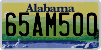 AL license plate 65AM500