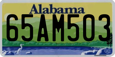 AL license plate 65AM503