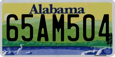 AL license plate 65AM504